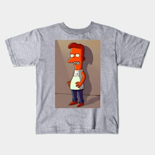 Cartoon boy with orange colored skin Kids T-Shirt